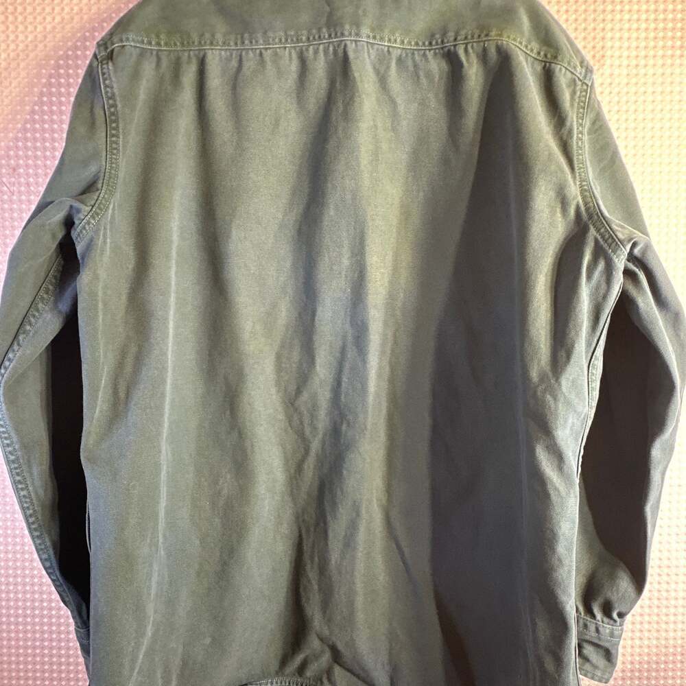 Levi's Classic Worker Overshirt in Green Garment Dye - Picture 5 of 13